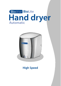 Manual Biodrier BioLite Hand Dryer