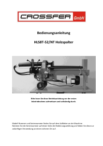 Bedienungsanleitung Crossfer HLS8T-52/NT Holzspalter