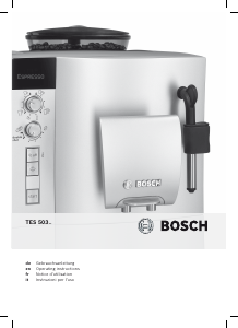 Manual Bosch TES503F1DE Espresso Machine