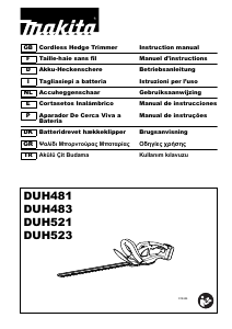 Manual de uso Makita DUH521 Tijeras cortasetos
