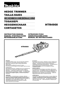 Manual de uso Makita HTR4900 Tijeras cortasetos