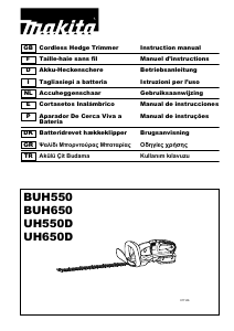 Manual de uso Makita UH550D Tijeras cortasetos