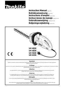 Bedienungsanleitung Makita UH4030 Heckenschere