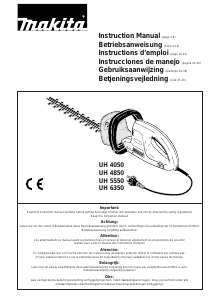 Manual de uso Makita UH4050 Tijeras cortasetos