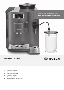 Mode d’emploi Bosch TES71221RW Machine à expresso