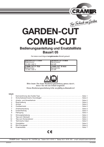 Bedienungsanleitung Cramer Combi-cut B 9600 Gartenhäcksler
