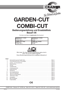 Bedienungsanleitung Cramer Combi-cut E 7500 Gartenhäcksler