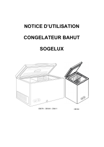 Mode d’emploi Sogelux CB102 Congélateur