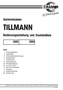 Bedienungsanleitung Cramer Tillmann 2200 Gartenhäcksler