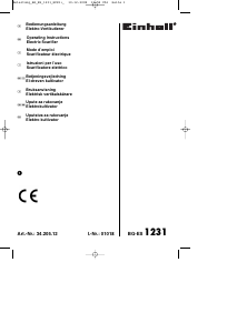 Manuale Einhell BG-ES 1231 Scarificatore