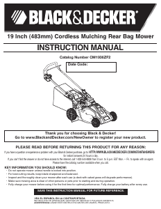 Manual Black and Decker CM1936ZF2 Lawn Mower