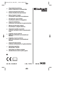 Priročnik Einhell GE-SA 1435 Prezračevalnik trate