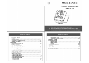 Mode d’emploi Kingyield BP 308 Tensiomètre