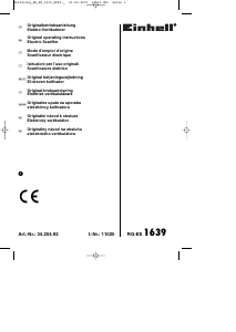 Návod Einhell RG-ES 1639 Vertikutátor