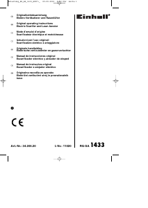 Manual de uso Einhell RG-SA 1433 Escarificador