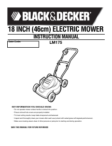 Manual Black and Decker LM175 Lawn Mower