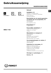 Handleiding Indesit IWDC 7145 Was-droog combinatie