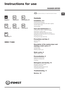Manual de uso Indesit IWDC 71680 ECO Lavasecadora