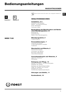 Bedienungsanleitung Indesit IWDD 7125 B Waschtrockner