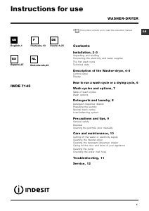 Manual de uso Indesit IWDE 7145 Lavasecadora