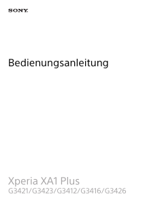 Bedienungsanleitung Sony Xperia XA1 Plus Handy