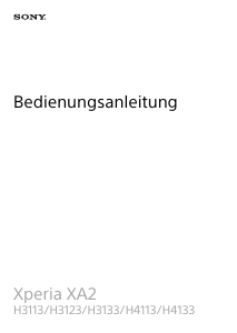 Bedienungsanleitung Sony Xperia XA2 Handy