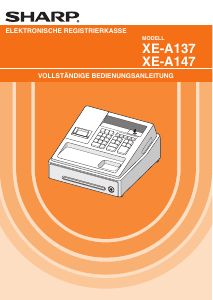 Bedienungsanleitung Sharp XE-A137 BK Registrierkasse