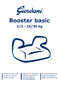 Εγχειρίδιο Giordani Booster Basic Κάθισμα αυτοκινήτου