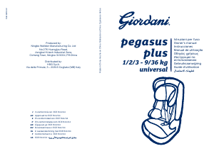 Εγχειρίδιο Giordani Pegasus Plus Κάθισμα αυτοκινήτου