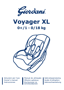 Руководство Giordani Voyager XL Автомобильное кресло