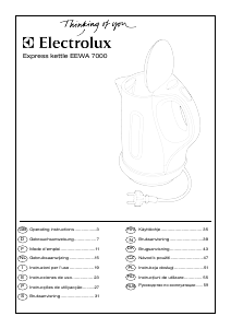 Manual Electrolux EEWA7000 Fierbător