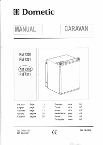 Manual de uso Dometic RM 4201 Refrigerador