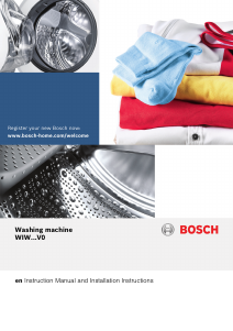 Manual Bosch WIW28300GB Washing Machine