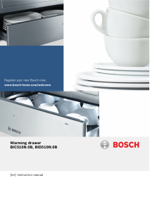 Manual Bosch BIC510NS0B Warming Drawer
