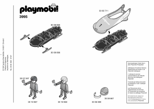Handleiding Playmobil set 3995 Winter Fun Rode 2-mansbob