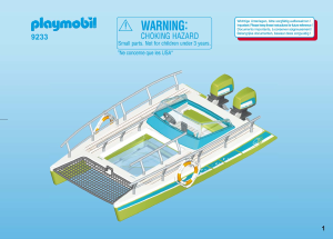 Mode d’emploi Playmobil set 9233 Waterworld Catamaran à fond de verre avec moteur submersible