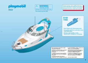 Manual Playmobil set 9822 Waterworld Luxury yacht