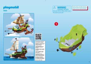 说明书 Playmobilset 9000 Super 4 卢比和变色龙海盗船