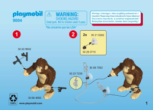 Руководство Playmobil set 9004 Super 4 Гигантский обезьяний гонг