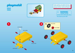 Manual Playmobil set 5686 Riding Stables Picnic with pony wagon