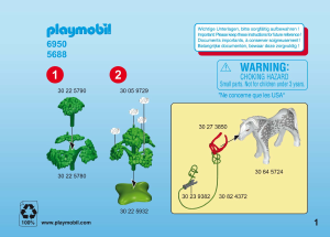 Manual Playmobil set 5688 Riding Stables Pony walk