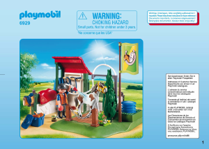 Manuale Playmobil set 6929 Riding Stables Area di cura dei cavalli