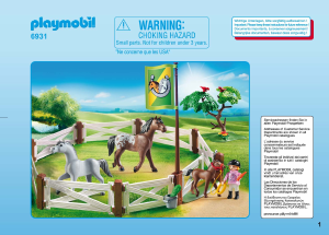 Manual Playmobil set 6931 Riding Stables Recinto para Domar