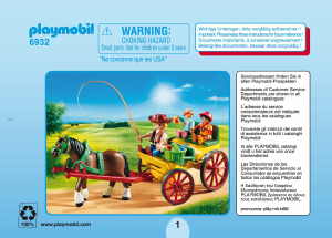 Manual de uso Playmobil set 6932 Riding Stables Carruaje con Caballo