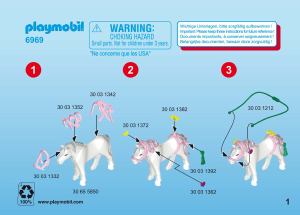 Bedienungsanleitung Playmobil set 6969 Riding Stables Schmück-Pony Herzchen