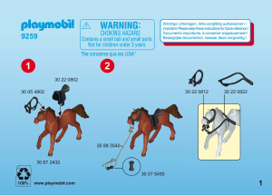 Manual Playmobil set 9259 Riding Stables Terapeuta de Cavalos