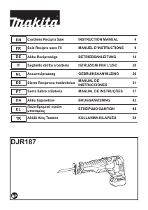 Handleiding Makita DJR187 Reciprozaag