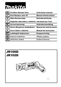 Manual de uso Makita JR100D Sierra de sable