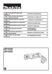 Handleiding Makita JR103D Reciprozaag