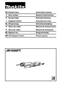 Manual Makita JR1000FT Reciprocating Saw